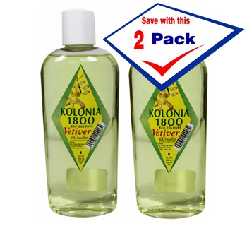 Kolonia 1800 with Vetiver by Crusellas 8 oz Pack of 2
